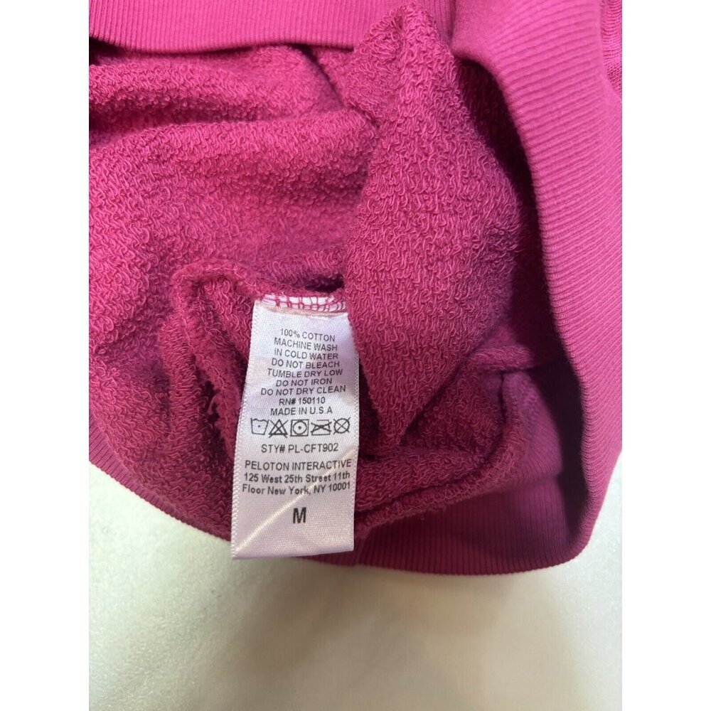 Peloton NWOT Rose Logo Print Crewneck Sweatshirt Pink Women’s Size Medium - Picture 7 of 8